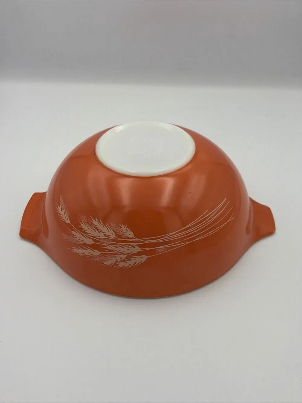 Pyrex Autumn Harvest Wheat #443 Cinderella Mixing Bowl 2.5L Orange Vintage 1978